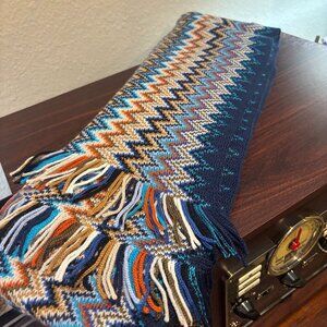 Auth Missoni Wool Printed Scarf